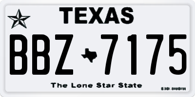 TX license plate BBZ7175