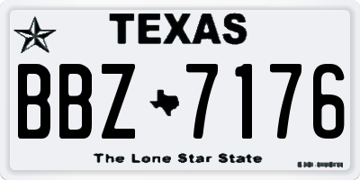 TX license plate BBZ7176