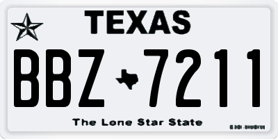 TX license plate BBZ7211