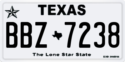 TX license plate BBZ7238