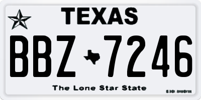 TX license plate BBZ7246