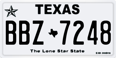 TX license plate BBZ7248