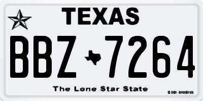TX license plate BBZ7264