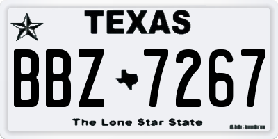 TX license plate BBZ7267