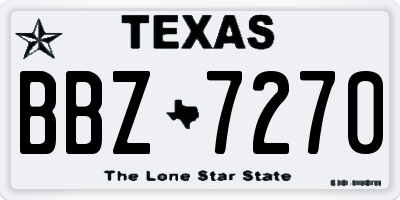 TX license plate BBZ7270