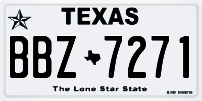TX license plate BBZ7271