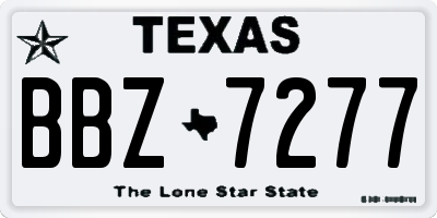 TX license plate BBZ7277