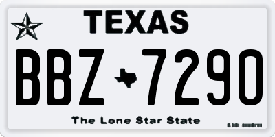 TX license plate BBZ7290