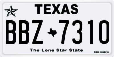 TX license plate BBZ7310