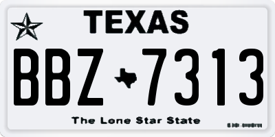 TX license plate BBZ7313