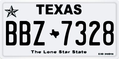 TX license plate BBZ7328