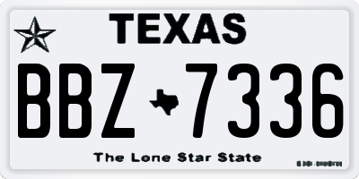 TX license plate BBZ7336
