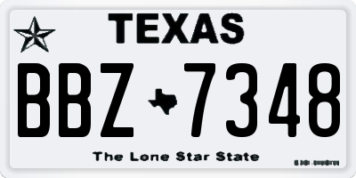 TX license plate BBZ7348