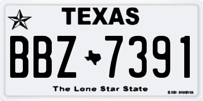TX license plate BBZ7391