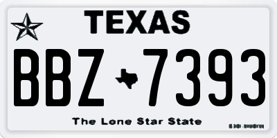 TX license plate BBZ7393