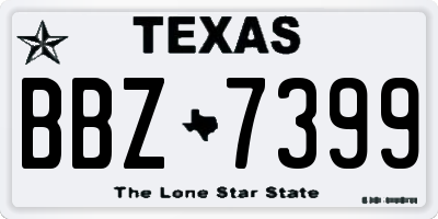 TX license plate BBZ7399