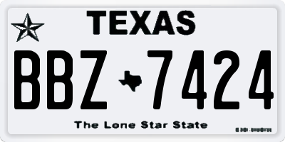 TX license plate BBZ7424