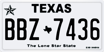 TX license plate BBZ7436