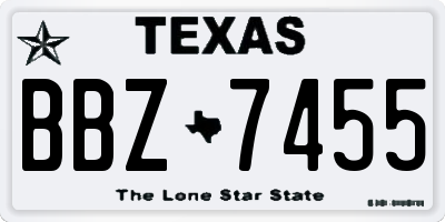 TX license plate BBZ7455
