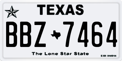 TX license plate BBZ7464