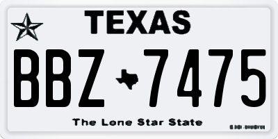 TX license plate BBZ7475