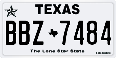 TX license plate BBZ7484