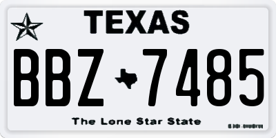 TX license plate BBZ7485