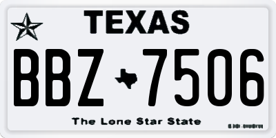TX license plate BBZ7506