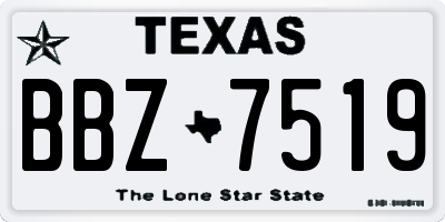 TX license plate BBZ7519
