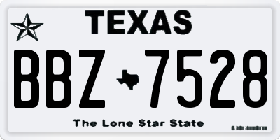 TX license plate BBZ7528