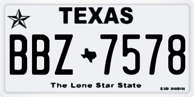TX license plate BBZ7578
