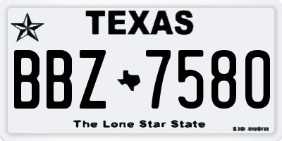 TX license plate BBZ7580