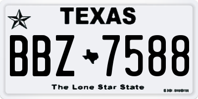 TX license plate BBZ7588