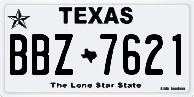 TX license plate BBZ7621