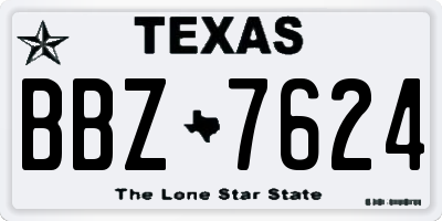 TX license plate BBZ7624