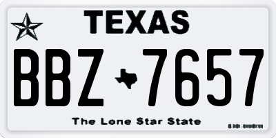 TX license plate BBZ7657