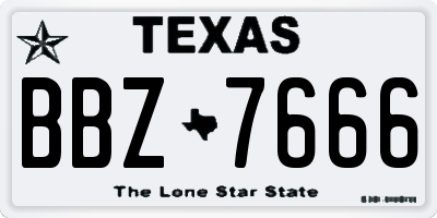 TX license plate BBZ7666