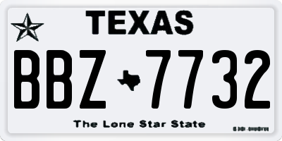 TX license plate BBZ7732