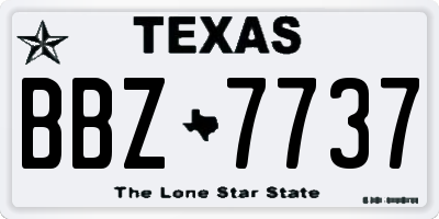 TX license plate BBZ7737