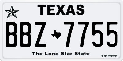 TX license plate BBZ7755