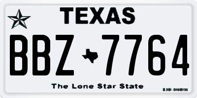 TX license plate BBZ7764