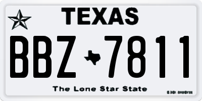TX license plate BBZ7811