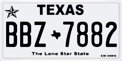 TX license plate BBZ7882