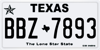 TX license plate BBZ7893