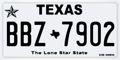 TX license plate BBZ7902