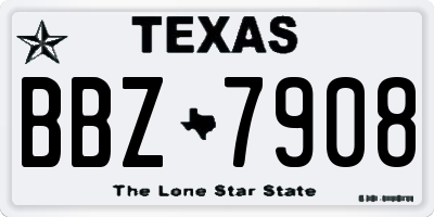 TX license plate BBZ7908