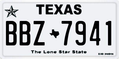 TX license plate BBZ7941
