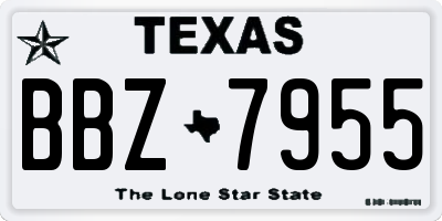 TX license plate BBZ7955