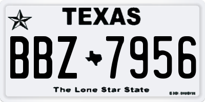 TX license plate BBZ7956