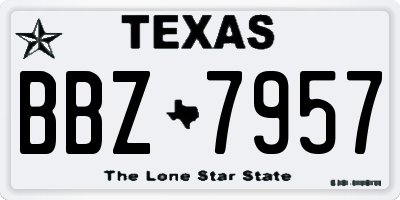 TX license plate BBZ7957